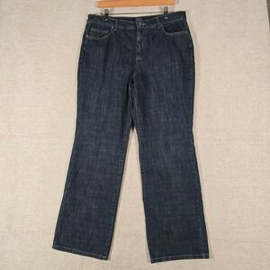 Sonoma Life + Style Womens 16 Dark Wash Straight Leg 100% Cotton Denim Jeans
